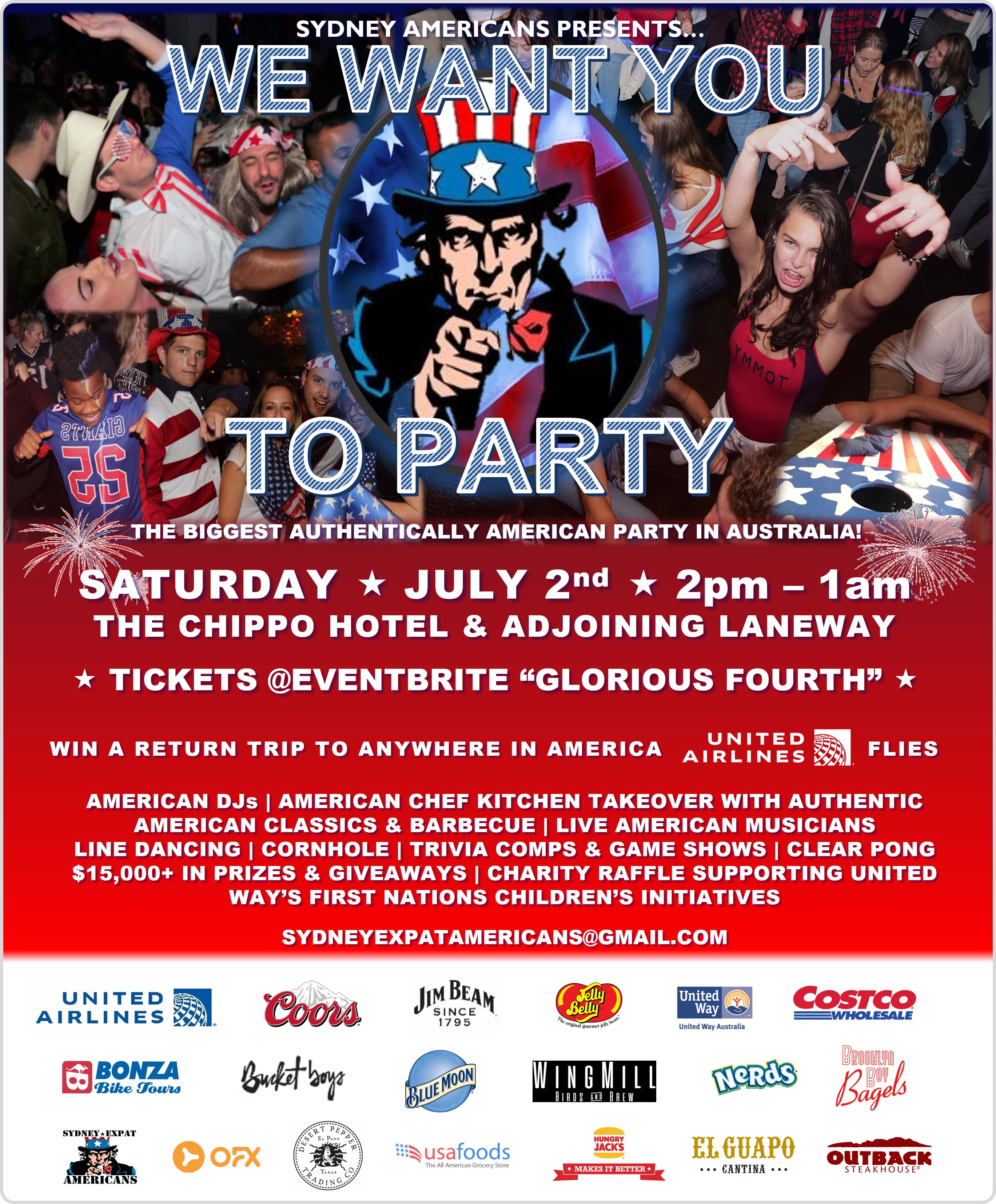 Biggest American Indpendence Day Party in Australia